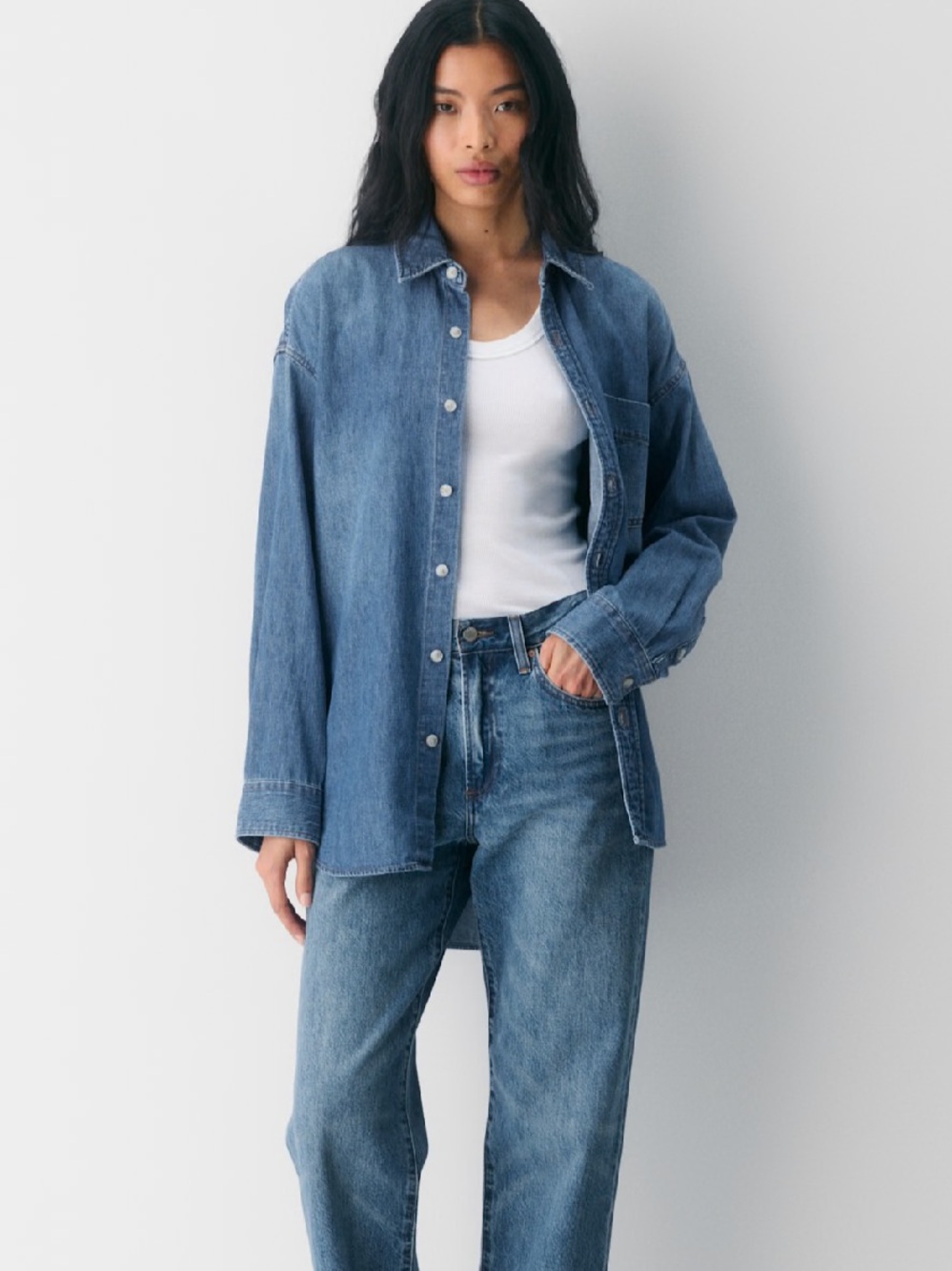 Aritzia Denim Forum The '80s Comfy Denim Shirt